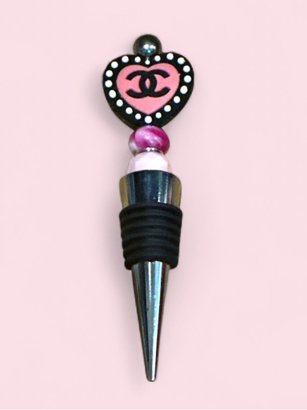 Handmade Beaded Wine Bottle Stopper-Can Custom Order or Can Purchase Pre-made